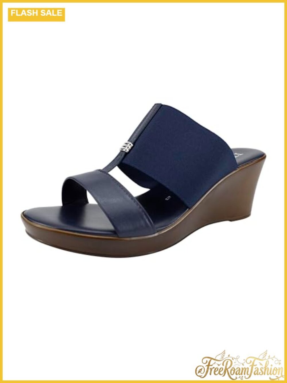 Italian Shoemakers Wrenn Platform Wedge Sandals Slip On Synthetic